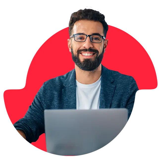 man coding in React