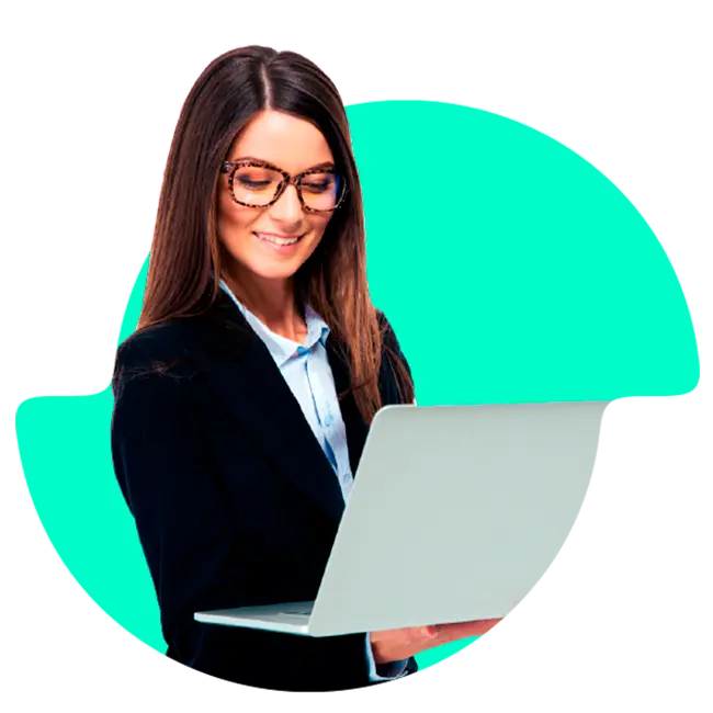 woman with laptop