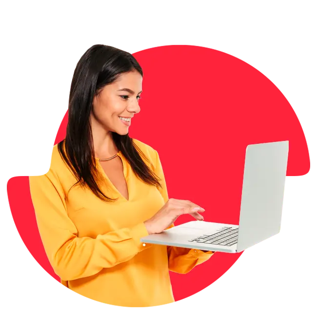 Woman with a laptop