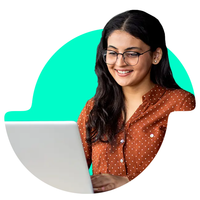 woman with a computer