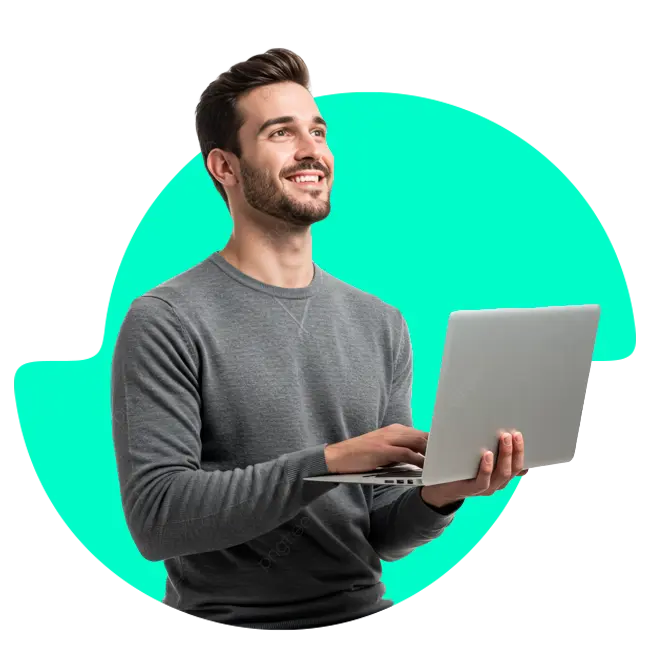Man with a laptop