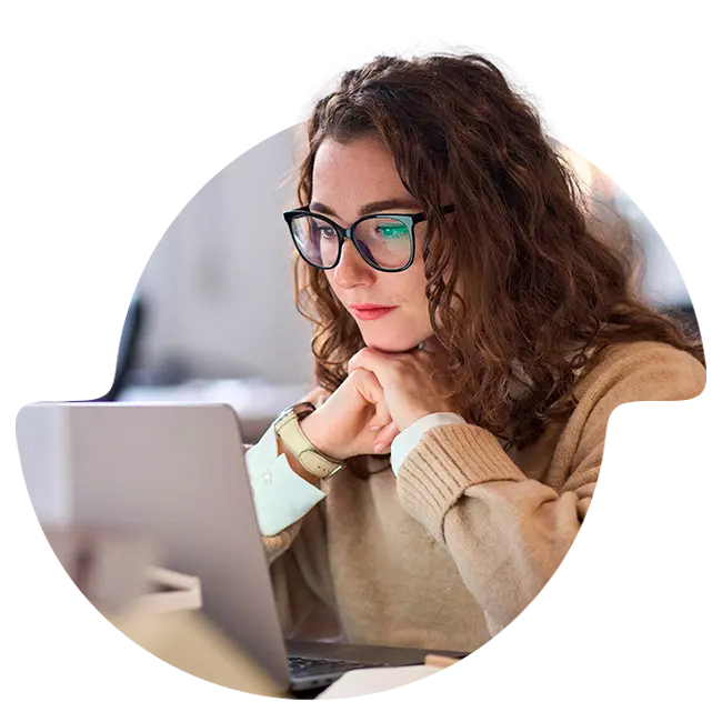 woman with a laptop