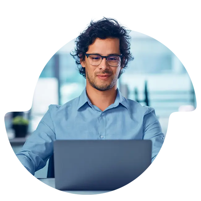 man with laptop